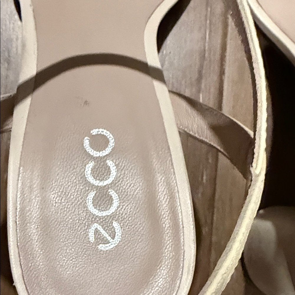 Ecco Women's Ivory Strappy Heels - Picture 4 of 4